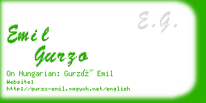 emil gurzo business card