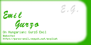 emil gurzo business card
